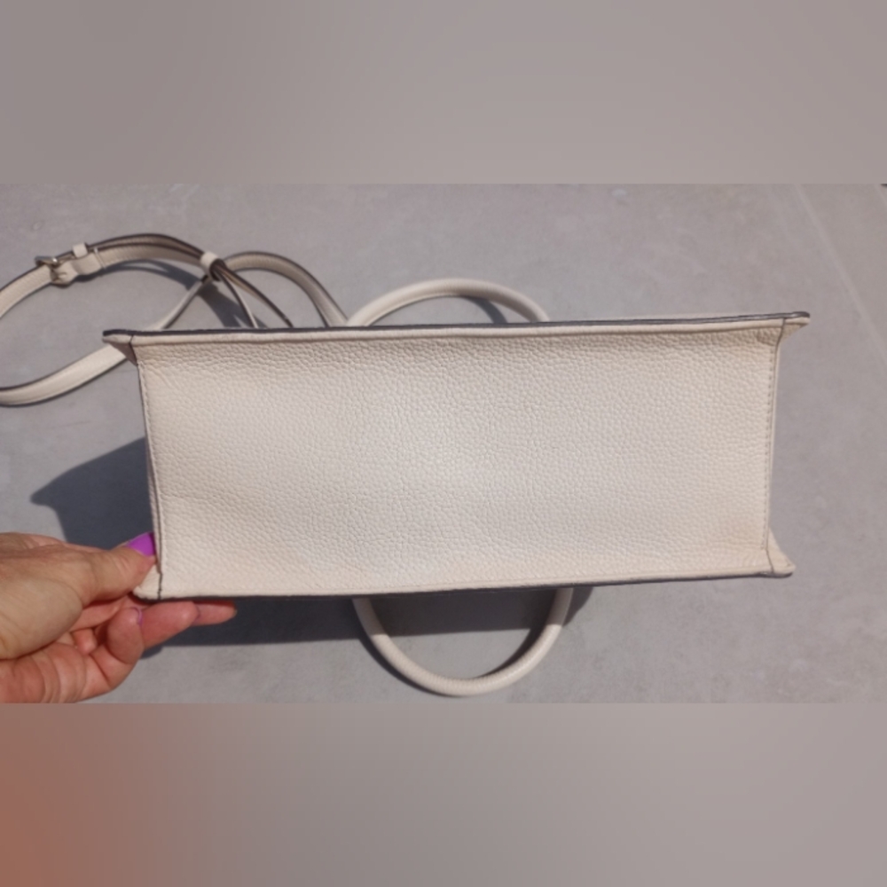 SOLD Kate Spade Mulberry Street Lise Pebbled Leather Crossbody Satchel, Cream - Picture 7 of 15